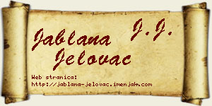 Jablana Jelovac vizit kartica